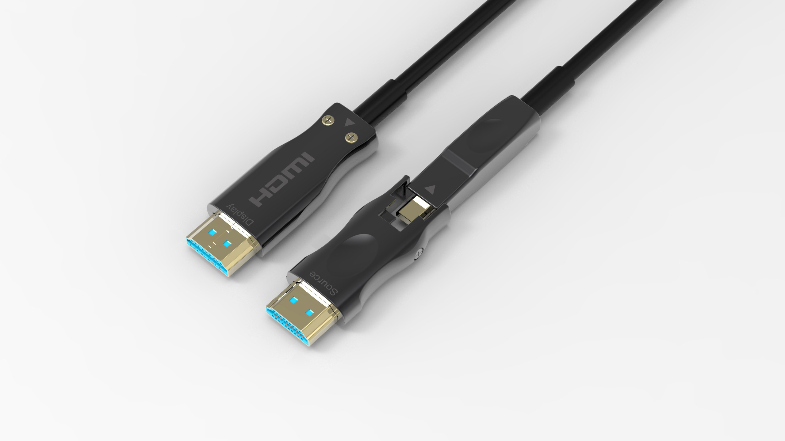 HDMI 可拆式自锁连接光纤线4K高清...