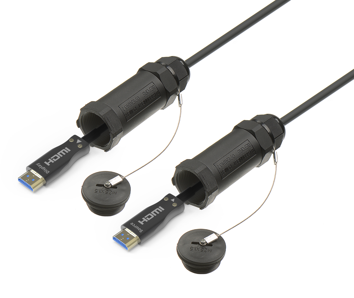 HDMI 铠装光纤线，带保护套