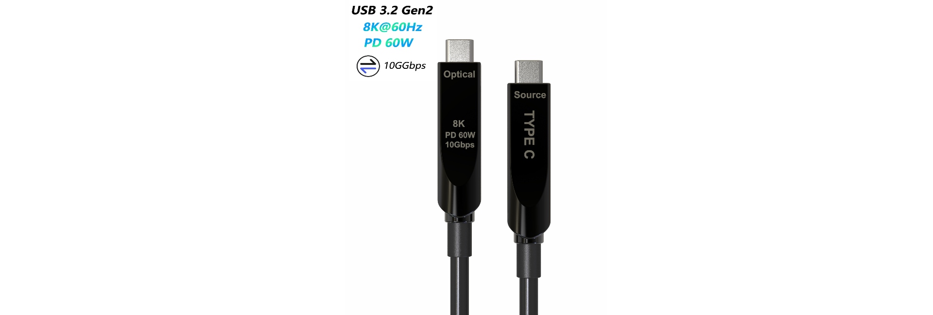 High Quality 5M 7M 10M 15M USB 3.2 Gen2x1 Type C to Type C DP 4-LANE Full Functional AOC Cable